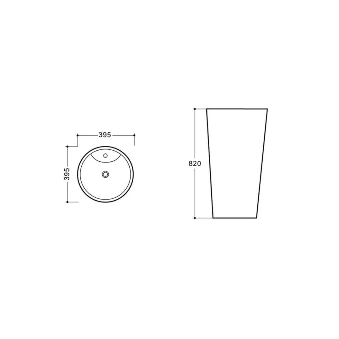 Приобрести vincea раковина напольная 39х39 см, белая vbs-2p201