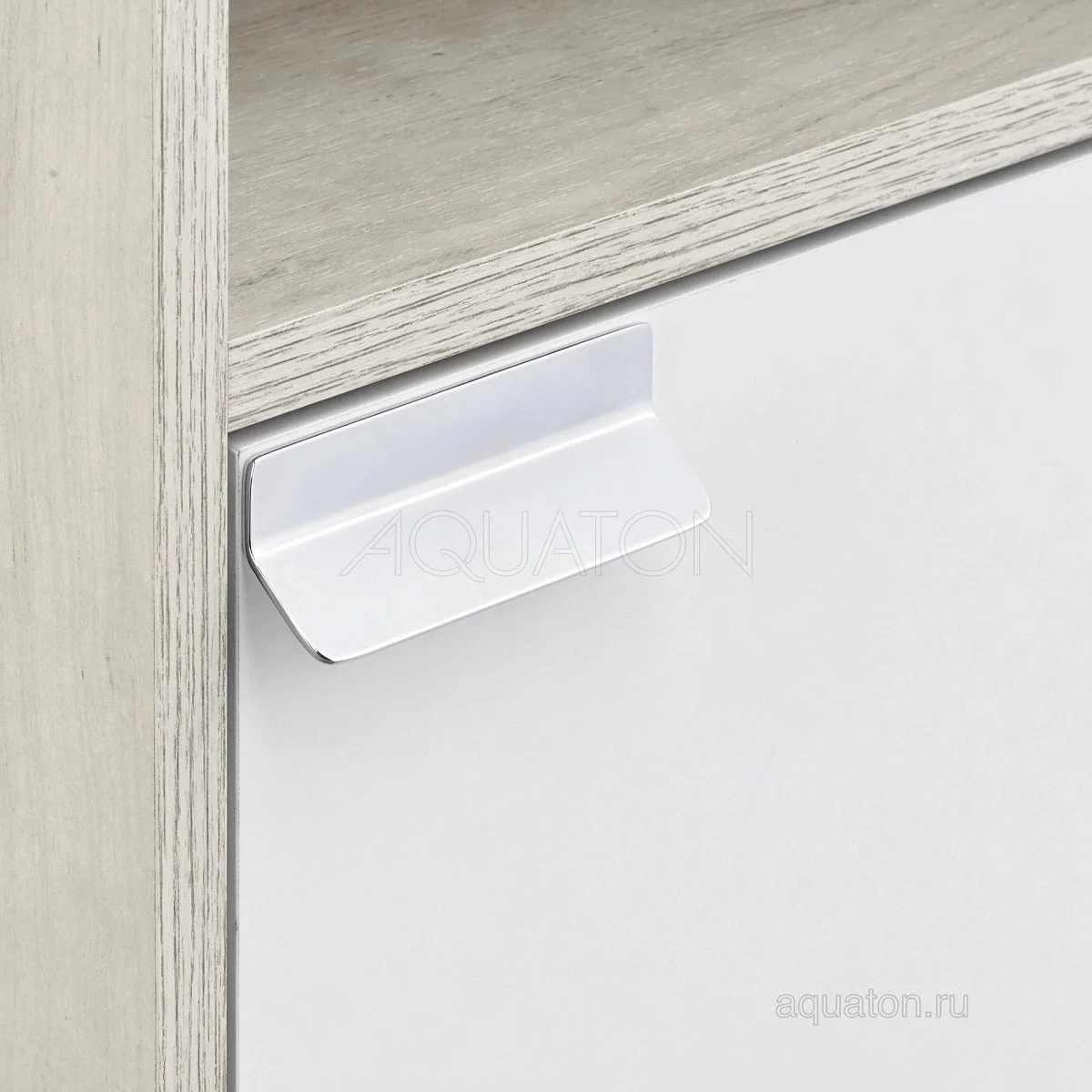 Приобрести акватон флай шкаф одностворчатый, белый, дуб крафт правый