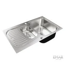 Oulin Кухонная мойка 80х50 см, сатин Oulin OL-359S