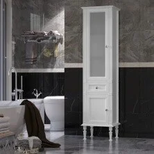 Opadiris Пенал Кантара 46х190 см, напольный, левосторонний, белый матовый