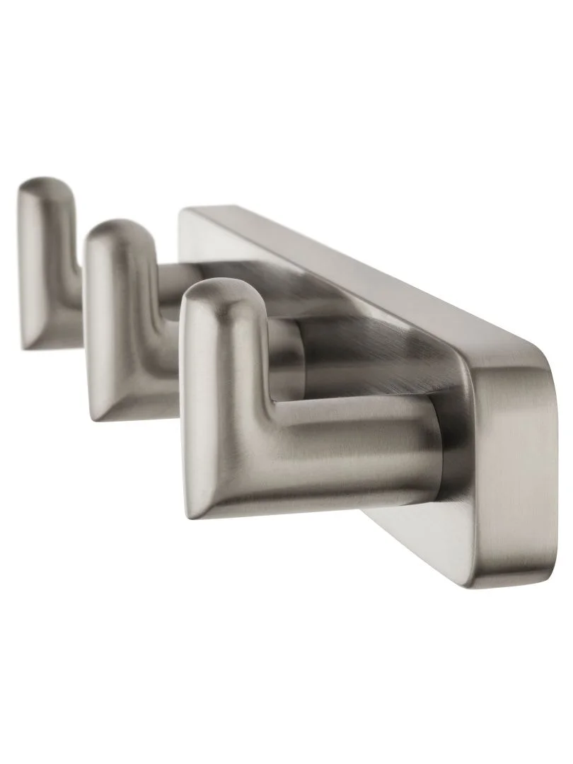 Приобрести вешалка с 3 крючками для ванной wonzon & woghand graffity, брашированный никель (ww-9335-bn)