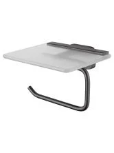 Держатель для туалетной бумаги с полкой WONZON & WOGHAND GRAFFITY, Темный графит (WW-9326)