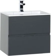 Aquanet Тумба с раковиной Алвита 60 см, серый антрацит