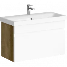 Тумба подвесная с раковиной Aqwella Smart 80 см, Дуб балтийский SRT0108DB