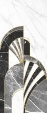 Декор настенный Gracia Ceramica Noir white decor 01 250x600, черно белый 1-й сорт 
