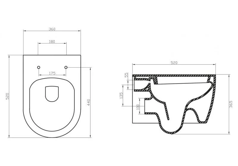 Приобрести унитаз подвесной безободковый belbagno marino bb105chr