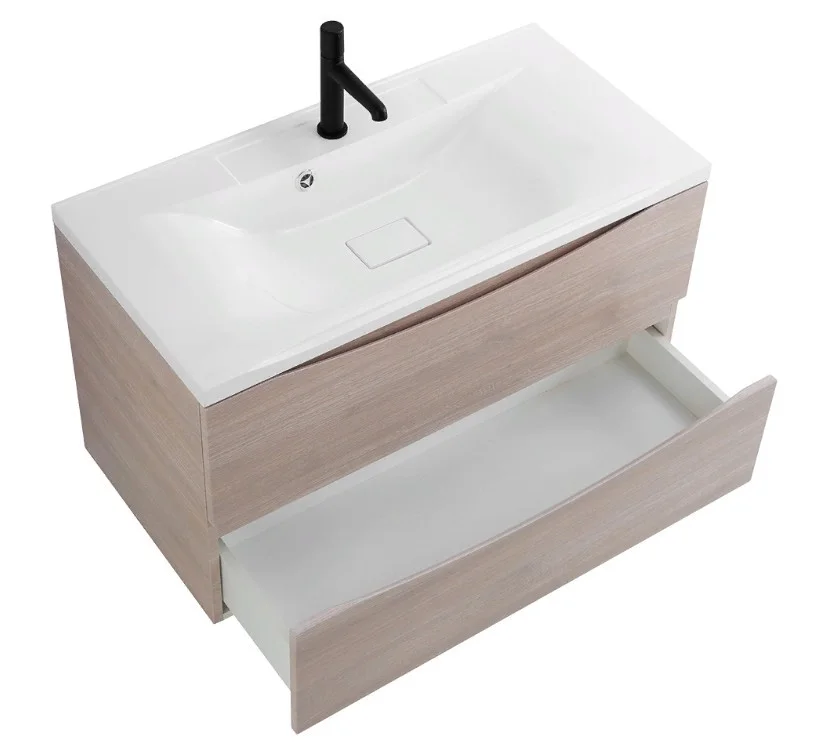 Приобрести тумба подвесная с раковиной belbagno marino-1000-2c-so-rg-p 100 см, rovere grigio