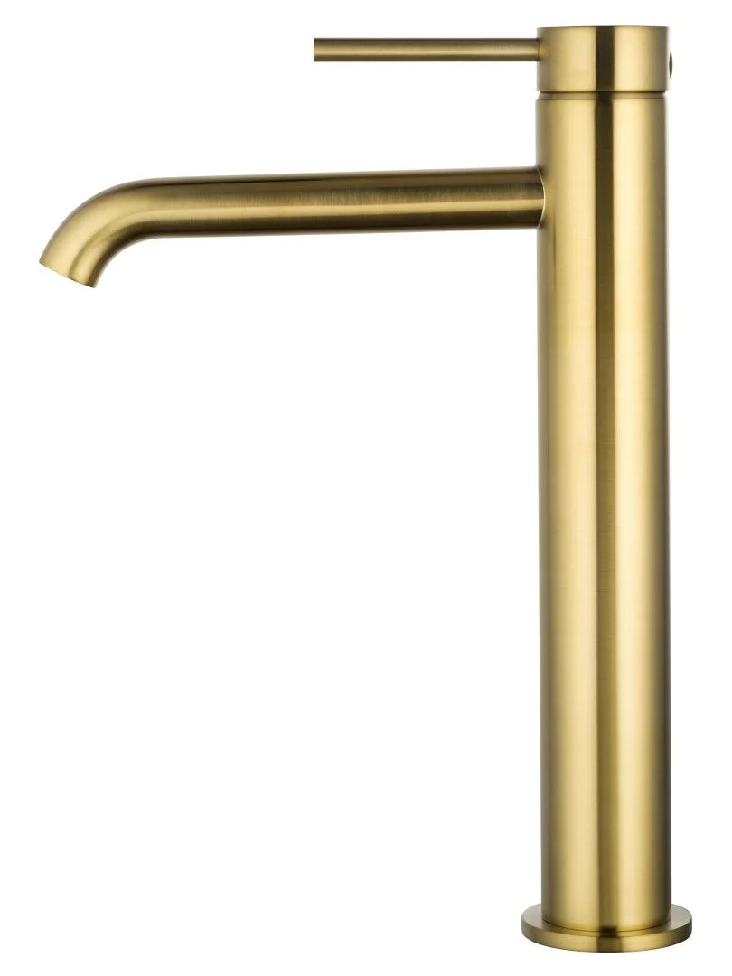 Приобрести смеситель для раковины высокий wonzon & woghand stick, брашированное золото (ww-88239017-bg)