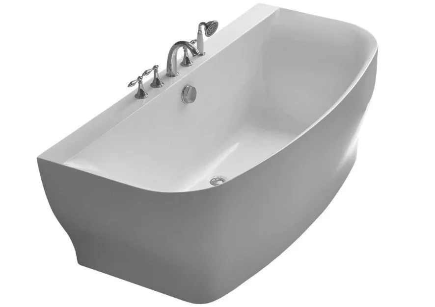 Приобрести ванна акриловая пристенная belbagno 165x78 см, bb74-1650