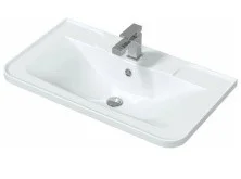 Mirsant Раковина Adel 80 см, литьевой мрамор, белая УТ000082486