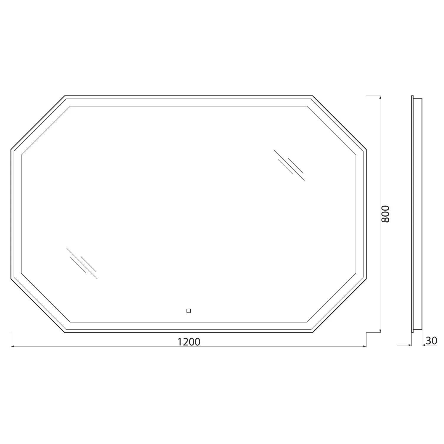 Приобрести belbagno зеркало 120х80 см spc-ott-1200-800-led-tch