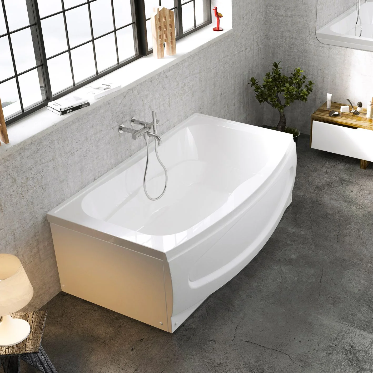 Приобрести mirsant ванна акриловая sole delta 190*109 см, белая, ут000043882