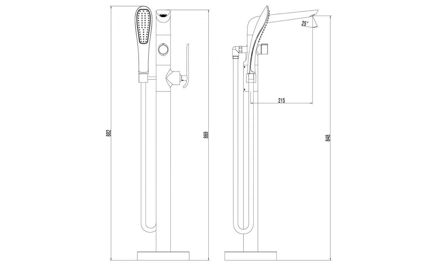 Приобрести lemark смеситель для ванны melange напольный, белый lm4944cw
