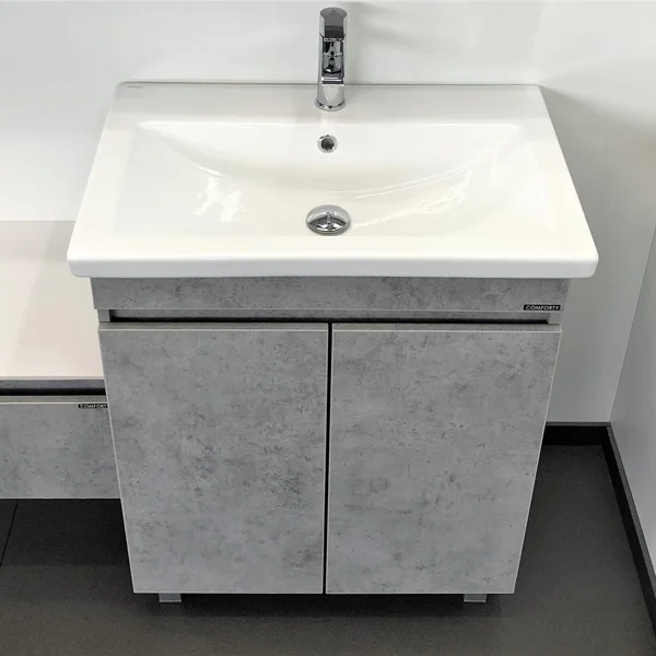 Приобрести сomforty тумба с раковиной напольная осло-70нд , светлый бетон