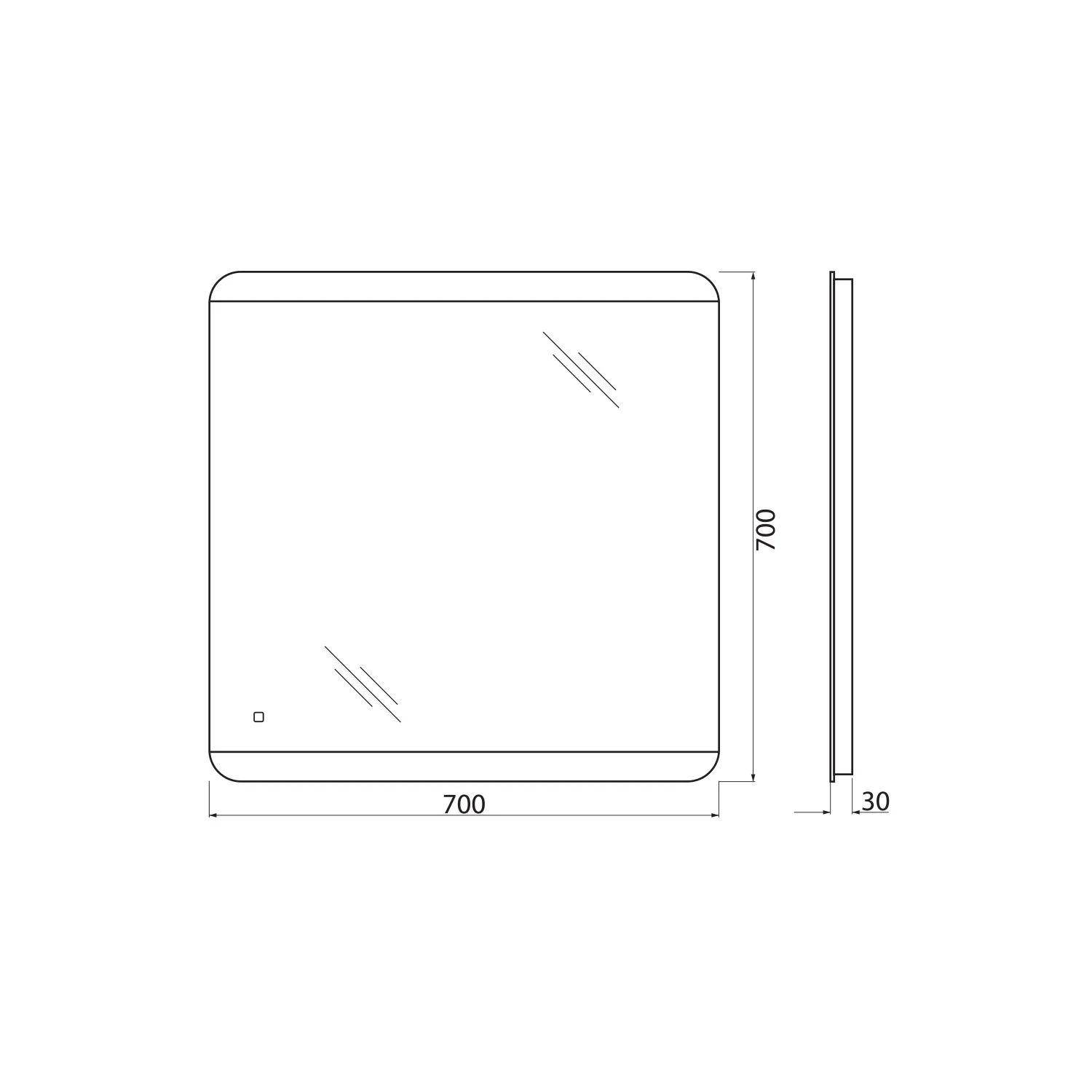 Приобрести belbagno зеркало 70х70 см spc-cez-700-700-led-tch