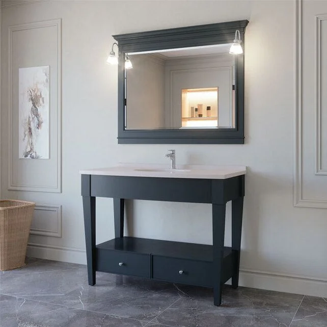 Приобрести caprigo тумба с раковиной dallas 120 см, черная, эмаль