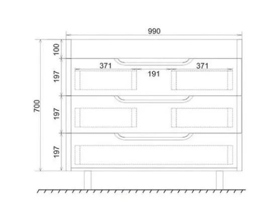 Приобрести mirsant тумба напольная soho quadro 100\2 100 см с раковиной deep-100 ут000081542