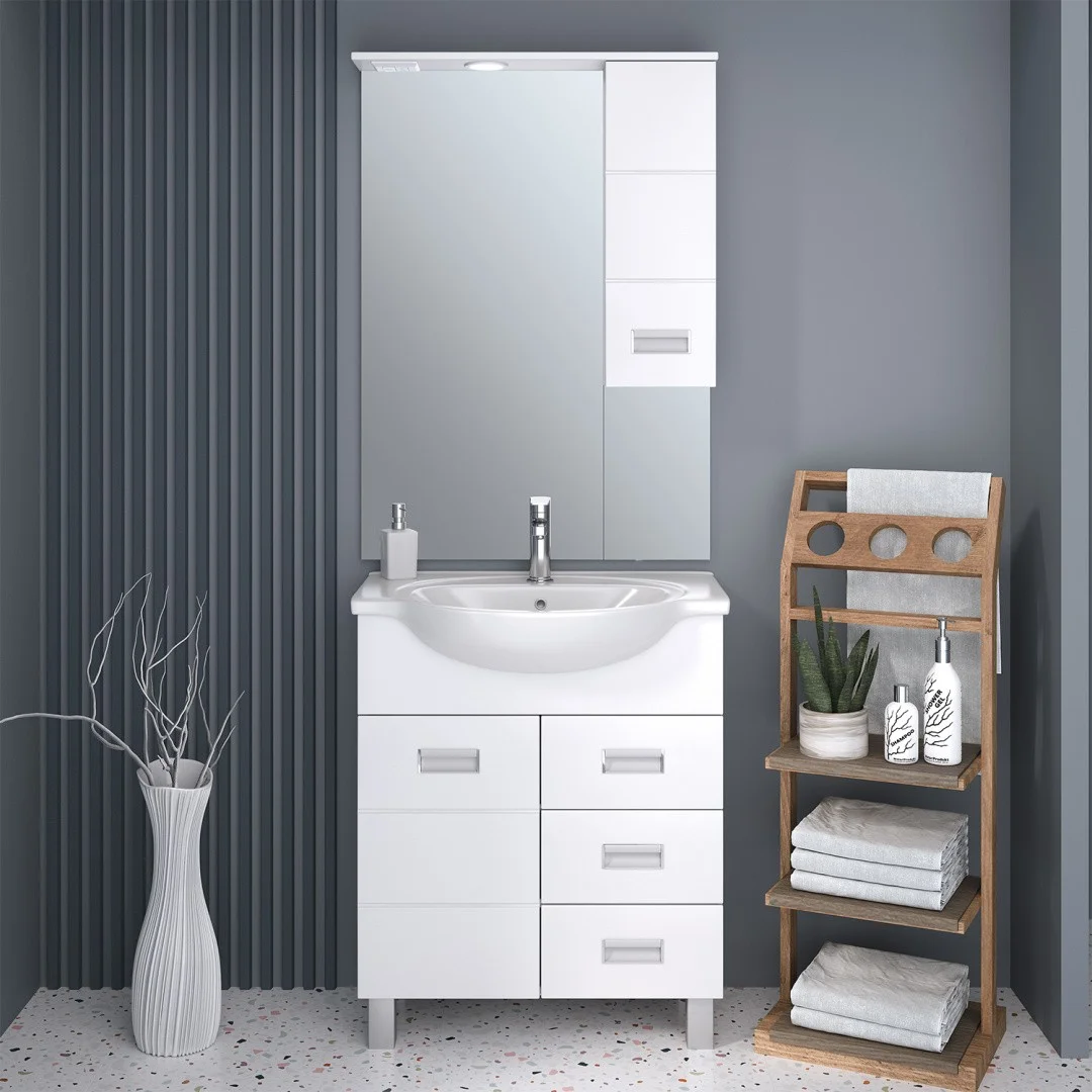 Приобрести aqua de marco тумба напольная с раковиной baltica 70см, белый 2070cbal