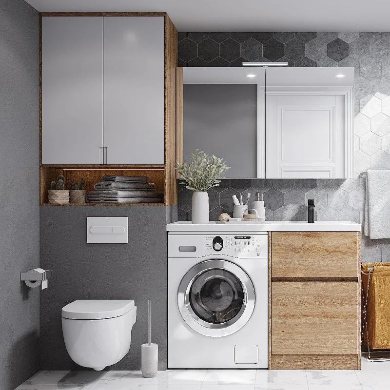 Приобрести тумба напольная с раковиной-столешницей акватон лондри 120 r/l, дуб сантана