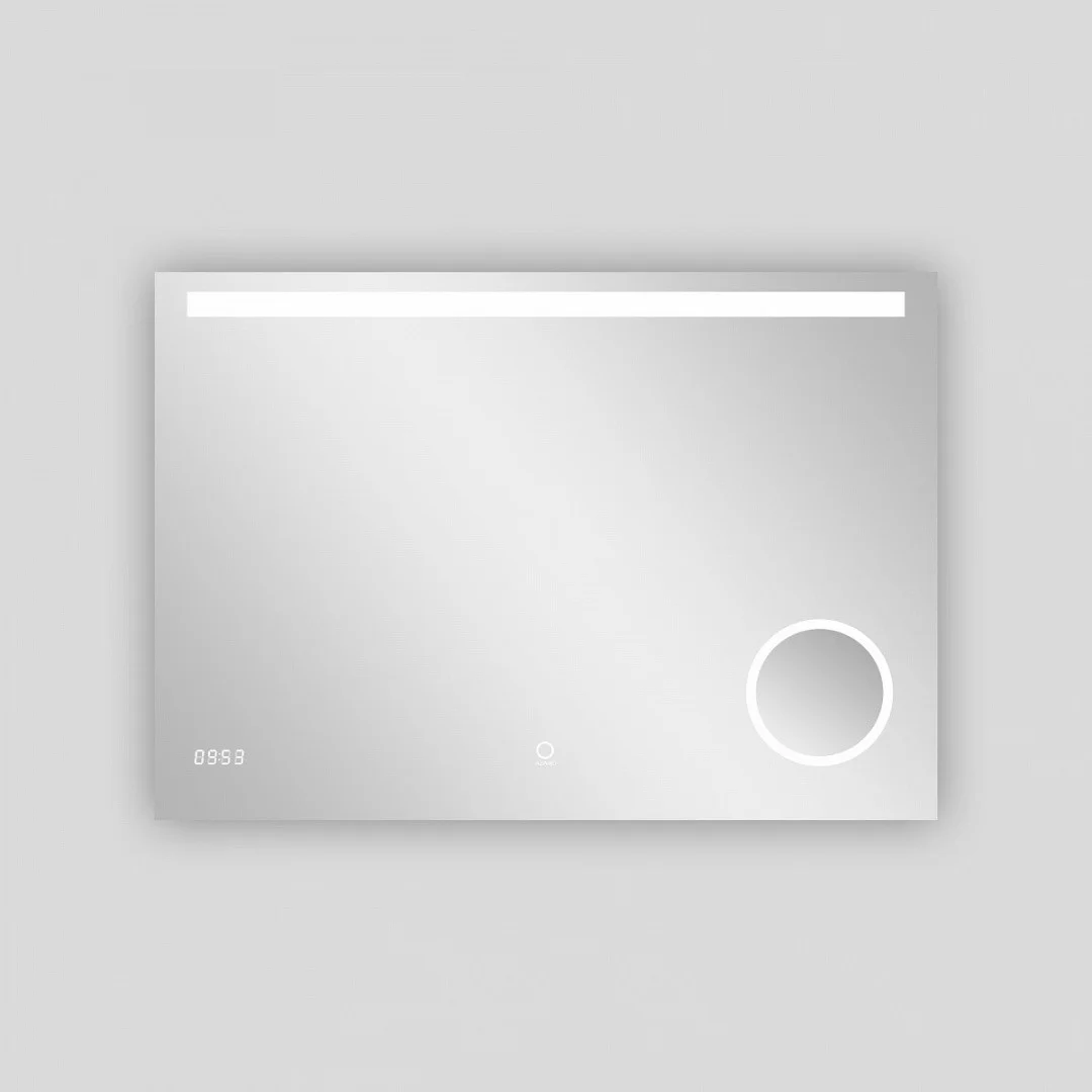 Приобрести azario зеркало 100х70 см, белый, сенсорный выключатель, диммер, часы, увеличительное зеркало, часы, увеличительное зеркало az-z-033cs