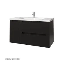 Caprigo Тумба с раковиной TERMIN-Smalty 100 см, левая, графит, эмаль