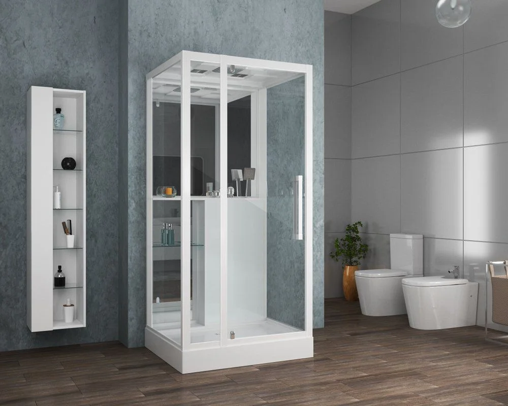 Приобрести grossman душевая кабина 90х90 см, квадратная, белая\прозрачное gr161