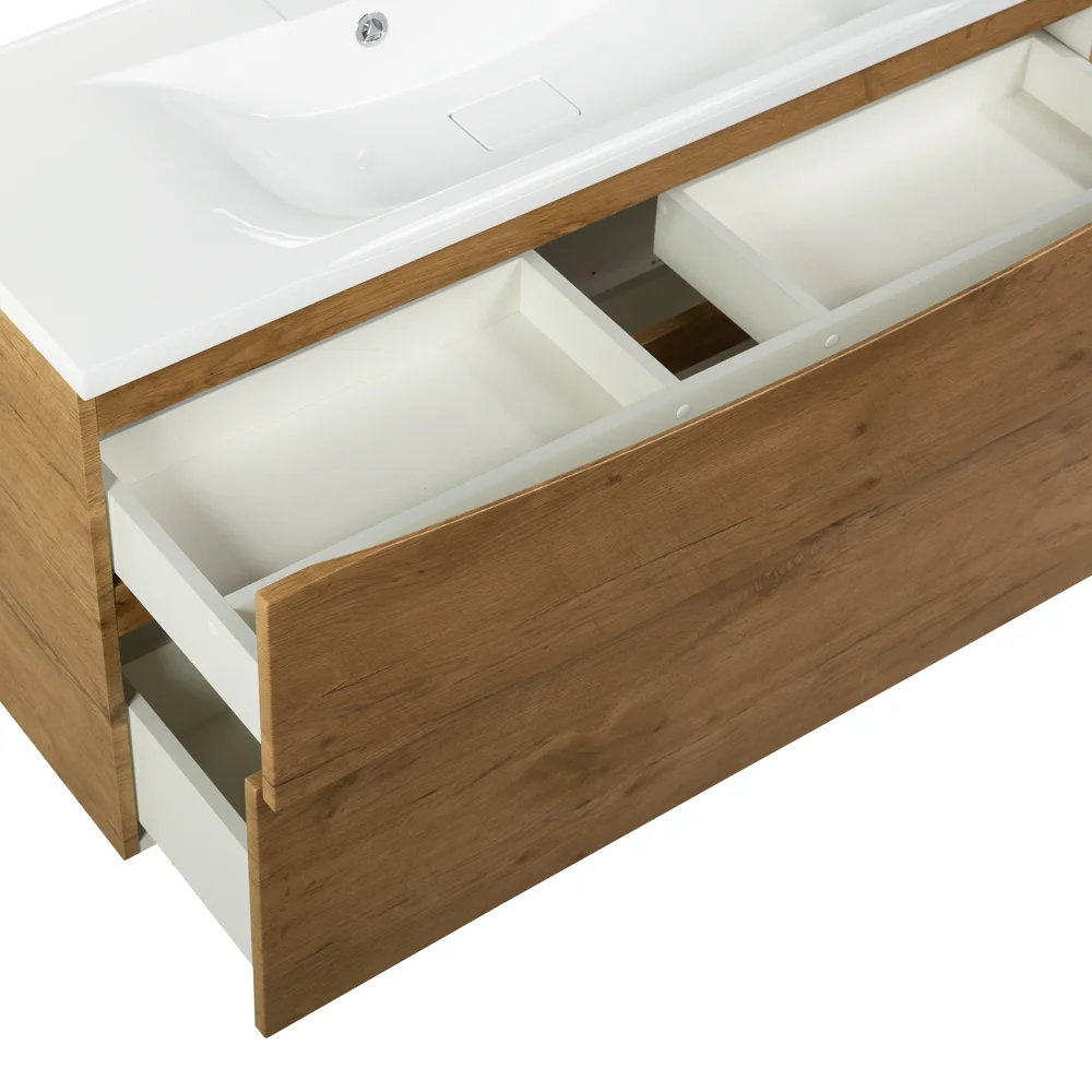 Приобрести belbagno тумба с раковиной marino-h60 110 см, подвесная rovere nature, белая раковина
