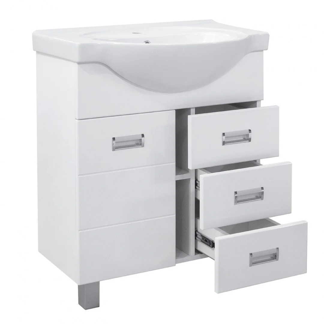 Приобрести aqua de marco тумба напольная с раковиной baltica 70см, белый 2070cbal