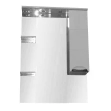 Loranto Зеркало-шкаф Стиль Соло 80 правостороннее, с фрезеровкой, 80х102,5 см, белый (CS00024672)