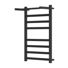 Полотенцесушитель электрический Point 500х800 Меркурий с полкой П7, черный PN83858PB