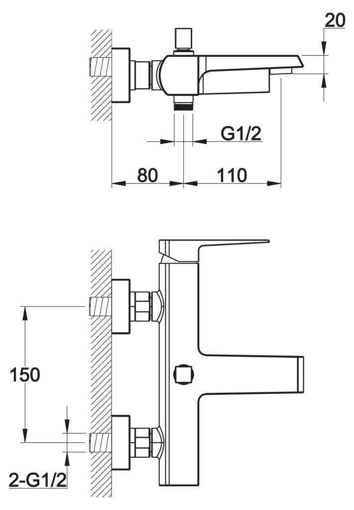 Приобрести belbagno смеситель для ванны arlie, хром arl-vasm-crm