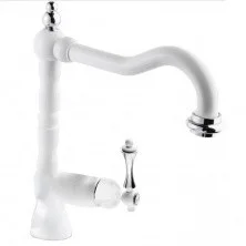 CEZARES Смеситель для раковины MARGOT, высокий, с донным клапаном, белый MARGOT-LSM2-BIO