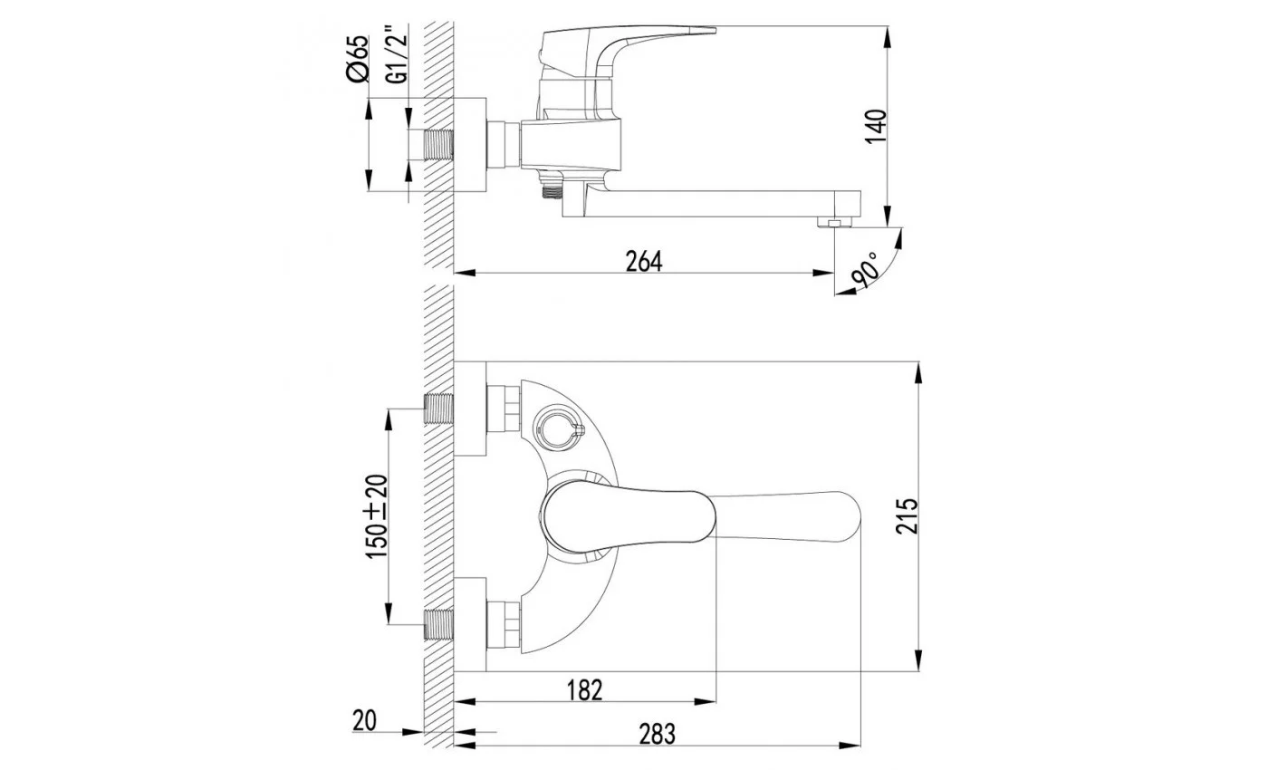 Приобрести lemark смеситель для ванны shift, хром lm4314c