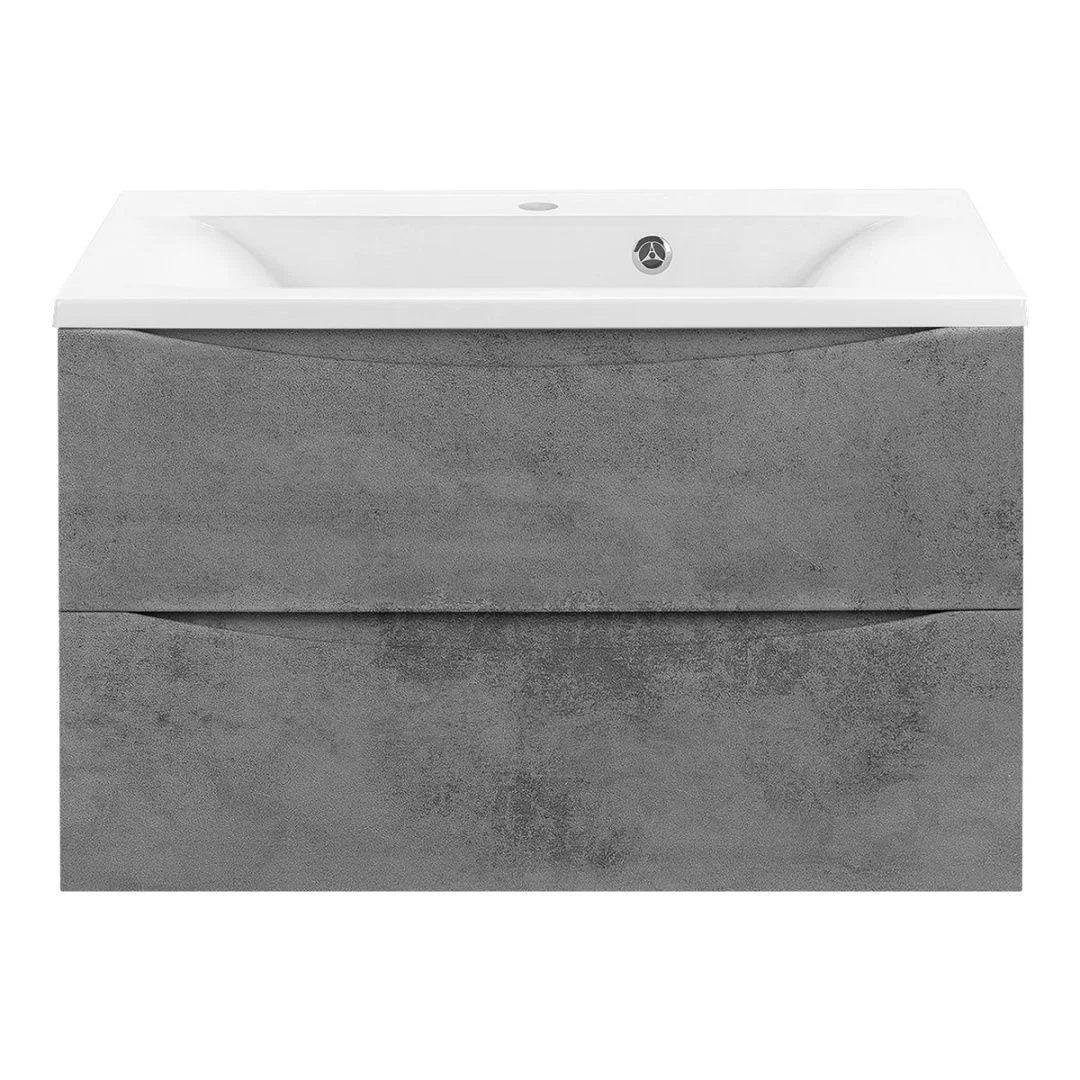 Приобрести vincea тумба подвесная mia 80 см, бетон с белой раковиной vmc-2ma800bt;vcb-3m800w