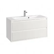 Тумба Акватон Римини 100 белый глянец, с раковина Премьер