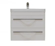 Тумба подвесная с раковиной Velvex Jill 80 см белый/матовый tpJIL.80.2Y-233