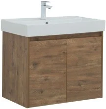 Aquanet Тумба с раковиной Nova Lite 75 см,дуб рустикальный (2 дверцы)