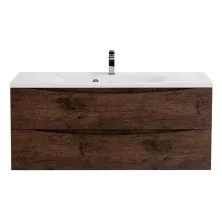 BelBagno Тумба с раковиной MARINO 110 см, подвесная Rovere Moro, белая раковина