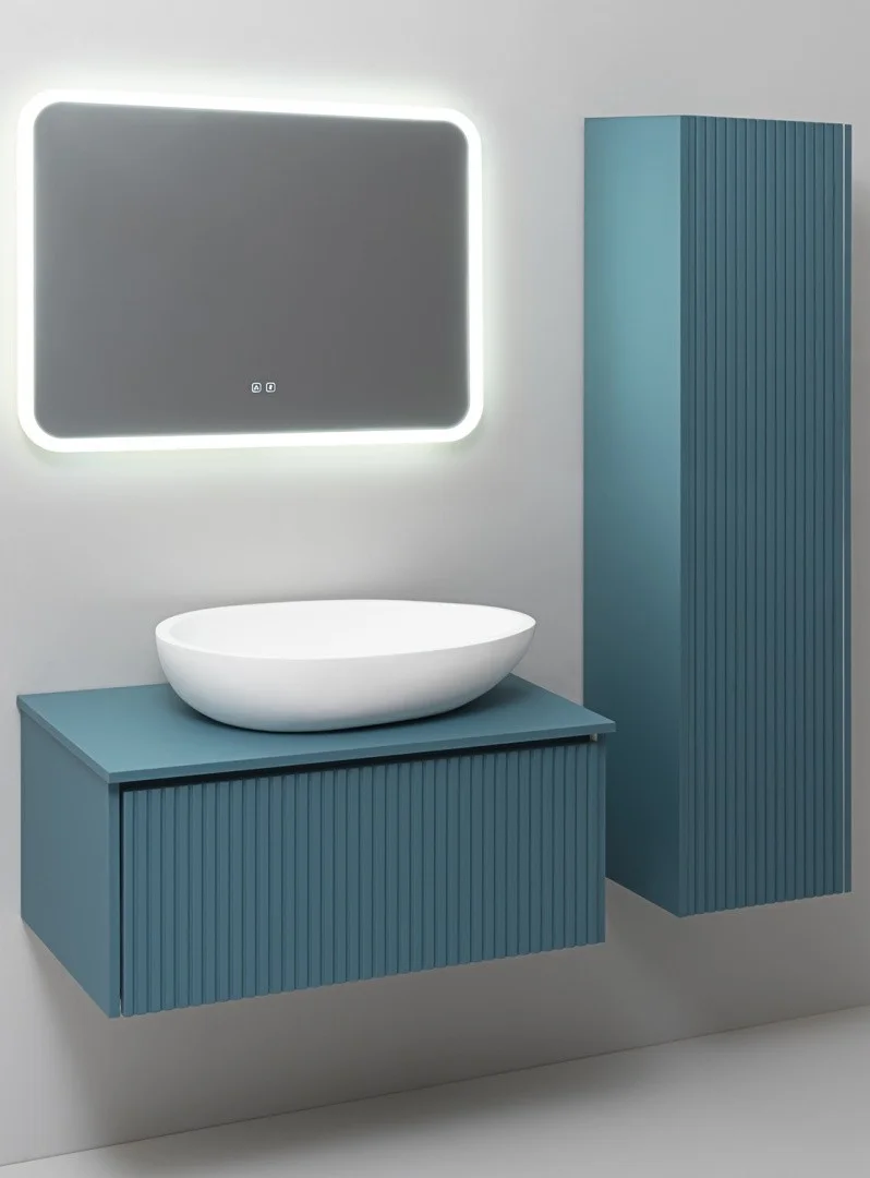 Приобрести aqua de marco тумба подвесная monaco 80см, аквамарин