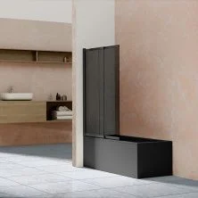 Vincea Шторка на ванну 100 см, тонированное, черная VSB-1E100CGB