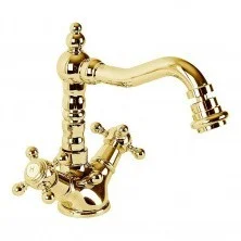 CEZARES Смеситель для биде GOLF, c донным клапаном, золото GOLF-BS2-03/24