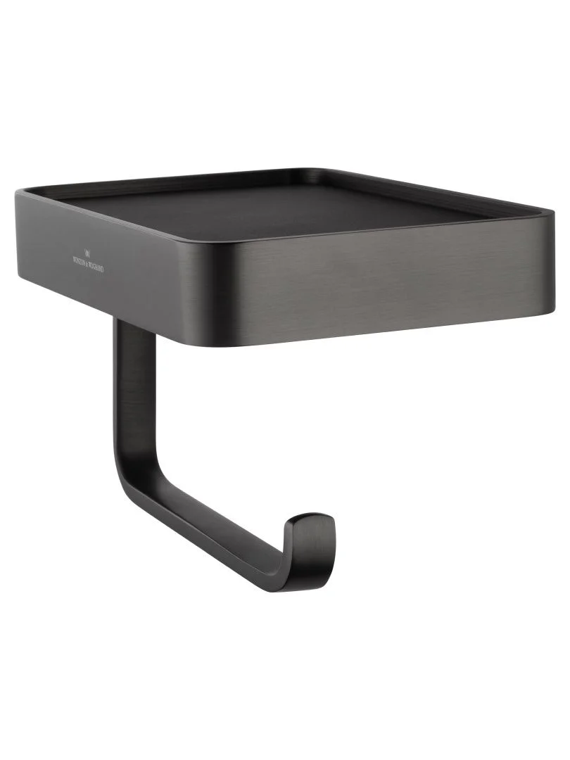 Приобрести держатель для туалетной бумаги с полкой wonzon & woghand graffity, темный графит (ww-9366-bgm)