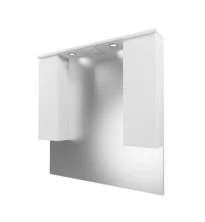 Mirsant Зеркало шкаф Next 100\2 100 см, белое УТ000022593