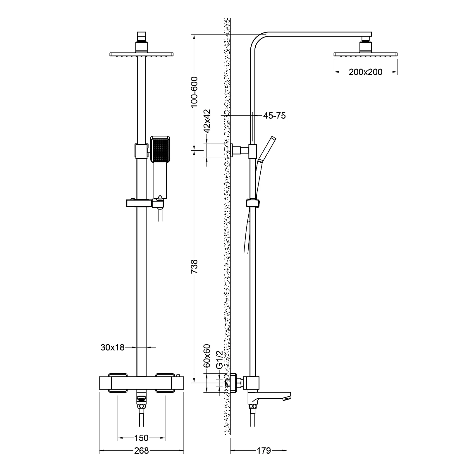 Приобрести душевая система с термостатом timo tetra-thermo sx-0169/03 черный