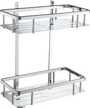 Полка для ванной 2-х ярусная WONZON & WOGHAND, Хром (WW-4141)