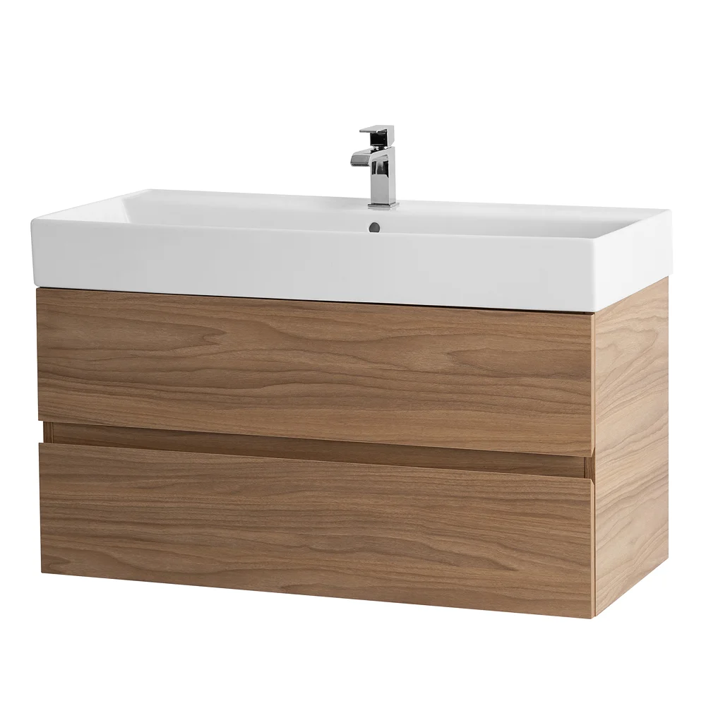 Приобрести cezares тумба подвесная с раковиной molveno 46 100 см noce chiaro, черный molveno 46-100-2c-so-nr