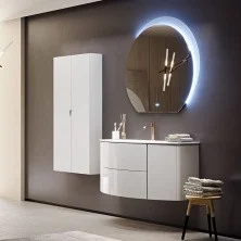 Cezares Тумба подвесная с раковиной EDEN 121 см Bianco lucido, стекло, белая 54861