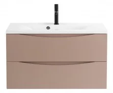 Тумба подвесная с раковиной BelBagno MARINO-800-2C-SO-CL-P 80 см, Cappuccino Lucido