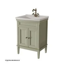 Caprigo Тумба с раковиной JARDIN 60 см, зеленая, эмаль