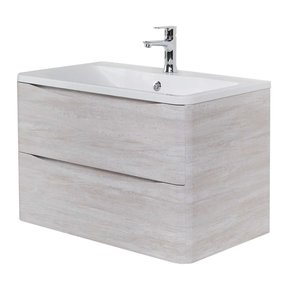 Приобрести belbagno тумба с раковиной acqua 90 см, подвесная rovere vintage bianco, белая раковина